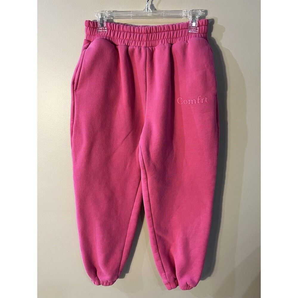 Comfrt Pink Sweatpants Womens Size Medium Cotton Blend Joggers